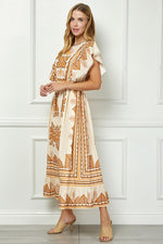 Print Midi Dress-Dress-See and Be Seen-Cream-Small-Inspired Wings Fashion