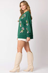 Sequin Candy Cane Pullover-Shirts & Tops-Fantastic Fawn-Hunter Green-Small-Inspired Wings Fashion