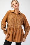 Star Sparkle Tunic-Tops-Easel-Camel-Small-Inspired Wings Fashion