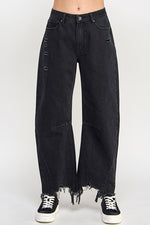 Black HR Horseshoe Jeans-Jeans-Special A-1/25-Inspired Wings Fashion