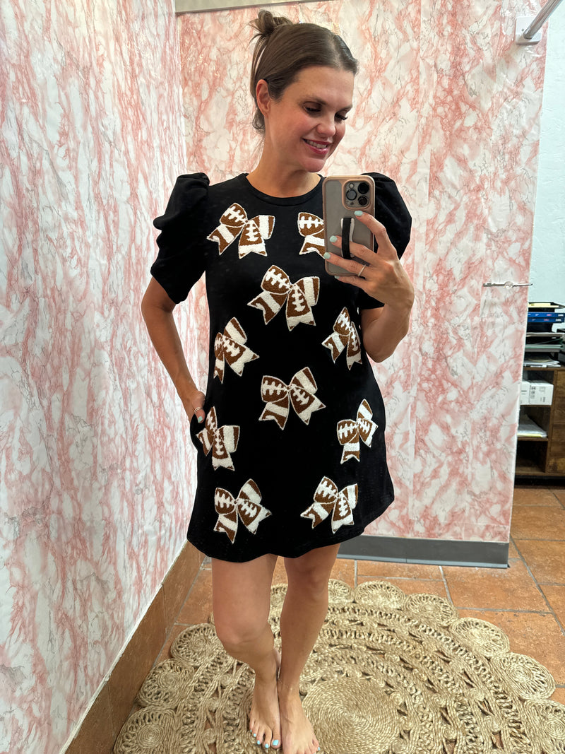 black sequin football dress Touchdown Black Sequin Football Dress Shop the Mint