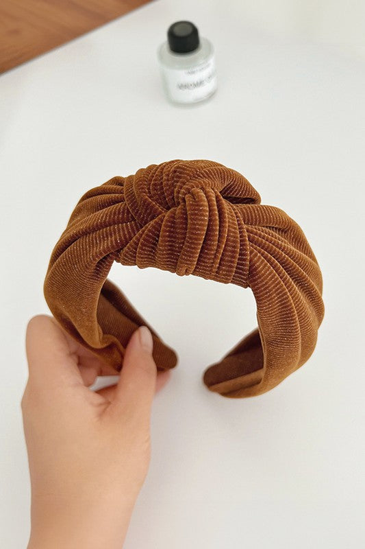 Ribbed Knot Headband-Headbands-Kentce-Brown-Inspired Wings Fashion