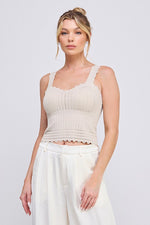 Pointelle Knit Bralette-bralette-Allie Rose-Oat-O/S-Inspired Wings Fashion