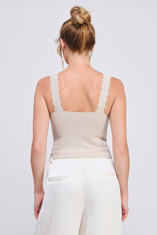 Pointelle Knit Bralette-bralette-Allie Rose-Oat-O/S-Inspired Wings Fashion
