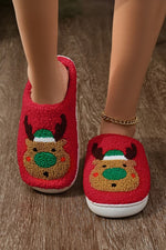 Plush Reindeer Slippers-Shoes-Kentce-Red-37/6.5-Inspired Wings Fashion