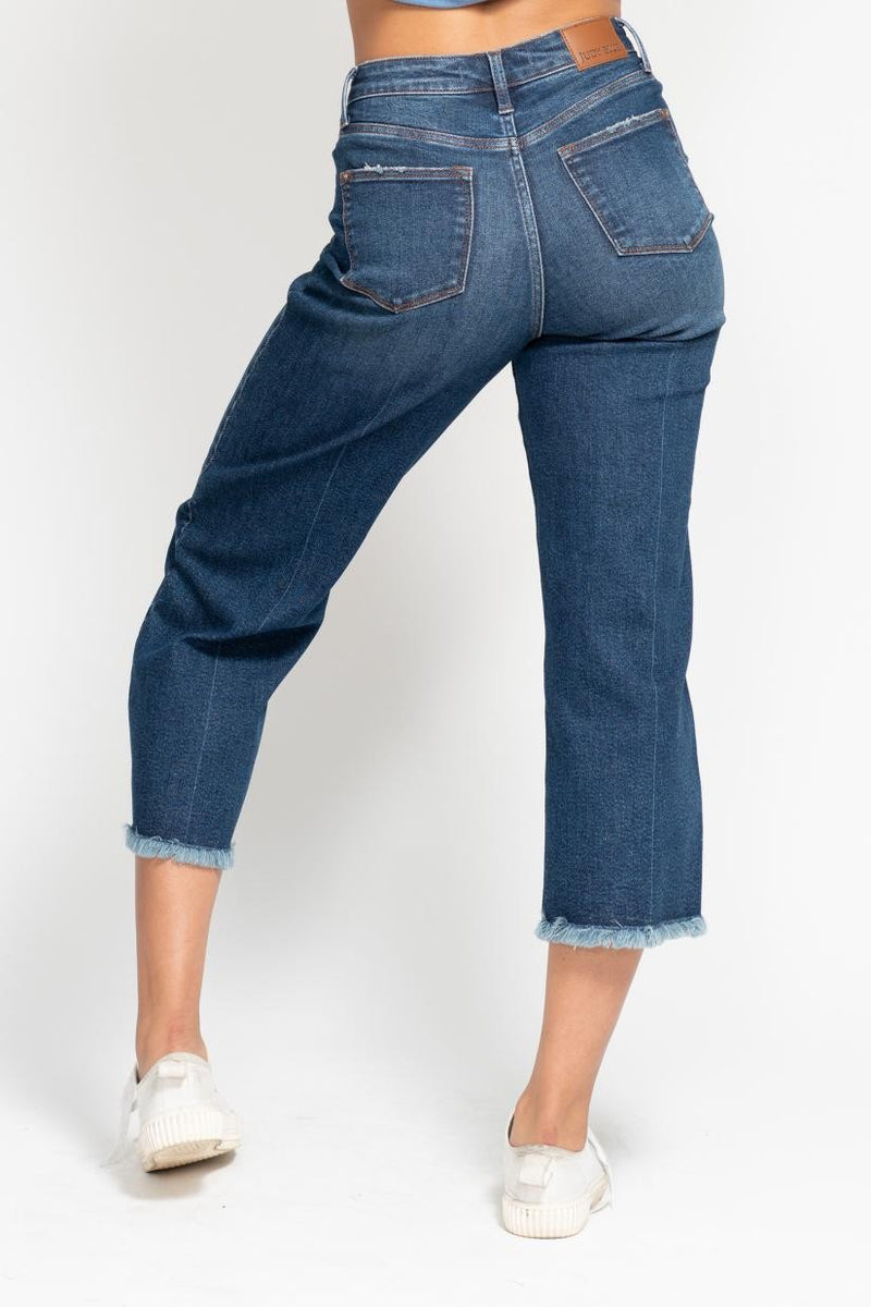 Judy Blue Destroy Crop Jeans-Jeans-Judy Blue-0(24)-Inspired Wings Fashion