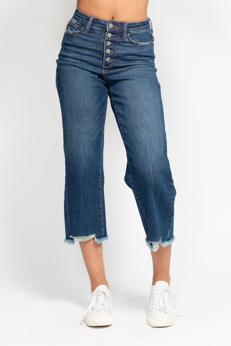 Judy Blue Destroy Crop Jeans-Jeans-Judy Blue-0(24)-Inspired Wings Fashion