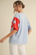 Color Block Flag Top-Top-Jodifl-Sky Blue-Small-Inspired Wings Fashion