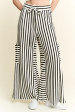 Wide Leg Stripe Pants-Pants-Jade by Jane-White/Black-Small-Inspired Wings Fashion
