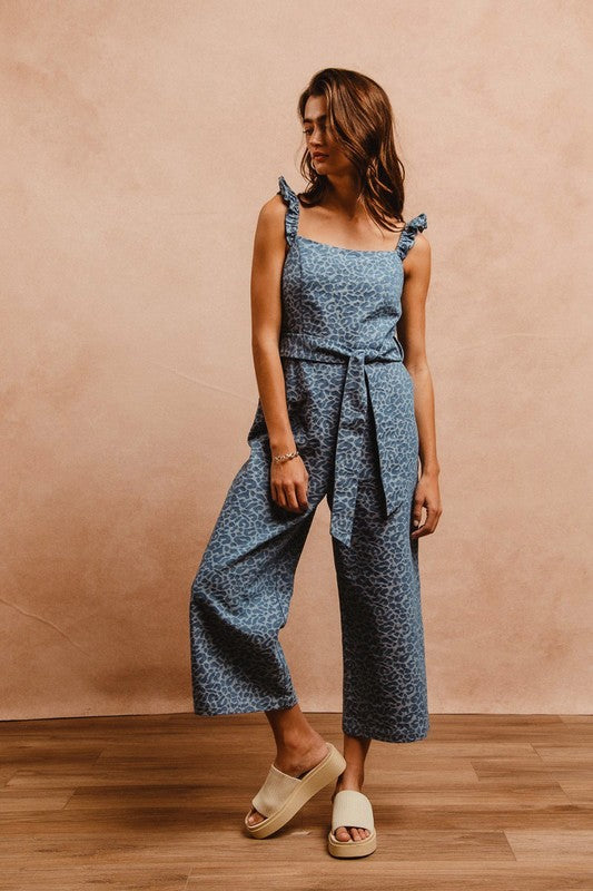 Leopard Scallop Edge Overalls-Overalls-BiBi-Leopard Denim-Small-Inspired Wings Fashion