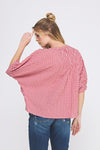 Gingham Dolman Sleeve Top-Shirts & Tops-Allie Rose-Red-Small-Inspired Wings Fashion