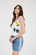 Floral Knit Top-top-Blu Pepper-Ivory-Small-Inspired Wings Fashion