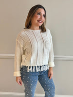 Knit Sweater With Tassel Detail-Sweaters-Wishlist-Small-Mint-Inspired Wings Fashion