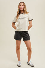 Rodeo Contrast Knit Top-Shirts & Tops-Wishlist-Ecru/Charcoal-Small-Inspired Wings Fashion