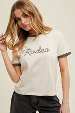 Rodeo Contrast Knit Top-Shirts & Tops-Wishlist-Ecru/Charcoal-Small-Inspired Wings Fashion