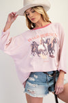 Wild Horses Print Top-Shirts & Tops-Easel-Vintage Rose-Small-Inspired Wings Fashion