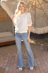 Ruffle Band Lace Top-Shirts & Tops-VOY-Ivory-Small-Inspired Wings Fashion