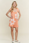 Lace Flower Patch Romper-Romper-J Her-Dusty Cyan-Small-Inspired Wings Fashion