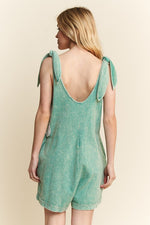 Lace Flower Patch Romper-Romper-J Her-Dusty Cyan-Small-Inspired Wings Fashion