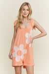 Lace Flower Patch Romper-Romper-J Her-Dusty Cyan-Small-Inspired Wings Fashion