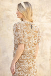 Floral Embroidered Woven Top-Shirts & Tops-VOY-Brown-Small-Inspired Wings Fashion