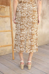 Floral Embroidered Midi Skirt-Skirt-VOY-Brown-Small-Inspired Wings Fashion