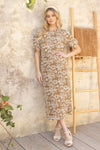 Floral Embroidered Midi Skirt-Skirt-VOY-Brown-Small-Inspired Wings Fashion