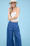 Pleated Pants-pants-Blu Pepper-Chambray-Small-Inspired Wings Fashion