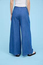 Pleated Pants-pants-Blu Pepper-Chambray-Small-Inspired Wings Fashion