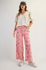 Western Print Twill Pants-Pants-Easel-Khaki-Small-Inspired Wings Fashion