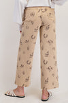 Western Print Twill Pants-Pants-Easel-Khaki-Small-Inspired Wings Fashion
