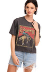 Western Vintage Cowboy Tee-Shirts & Tops-Zutter-Charcoal-Small-Inspired Wings Fashion