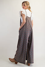 Ditsy Floral Jumpsuit-Jumpsuit-Easel-Eggplant-Small-Inspired Wings Fashion