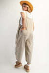 Flower Patch Overalls-Overalls-Easel-Khaki-Small-Inspired Wings Fashion
