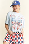 American Girly Graphic Tee-Shirts & Tops-Jade by Jane-L. Blue-Small-Inspired Wings Fashion