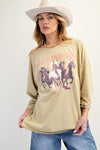 Wild Horses Print Top-Shirts & Tops-Easel-Faded Sage-Small-Inspired Wings Fashion