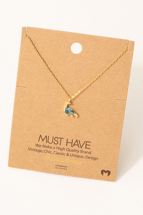 Dainty Dino Necklace-Necklaces-Fame Accessories-Inspired Wings Fashion