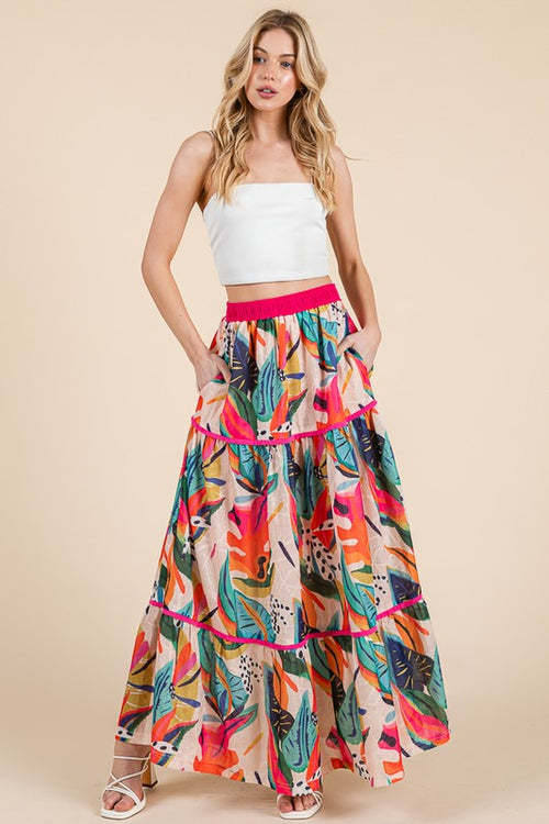 Tropical Skirt-skirt-Lime N Chili-Fuchsia-Small-Inspired Wings Fashion