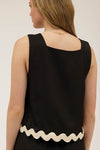 Contrast Scallop Set-Matching Set-Blu Pepper-Black-Small-Inspired Wings Fashion