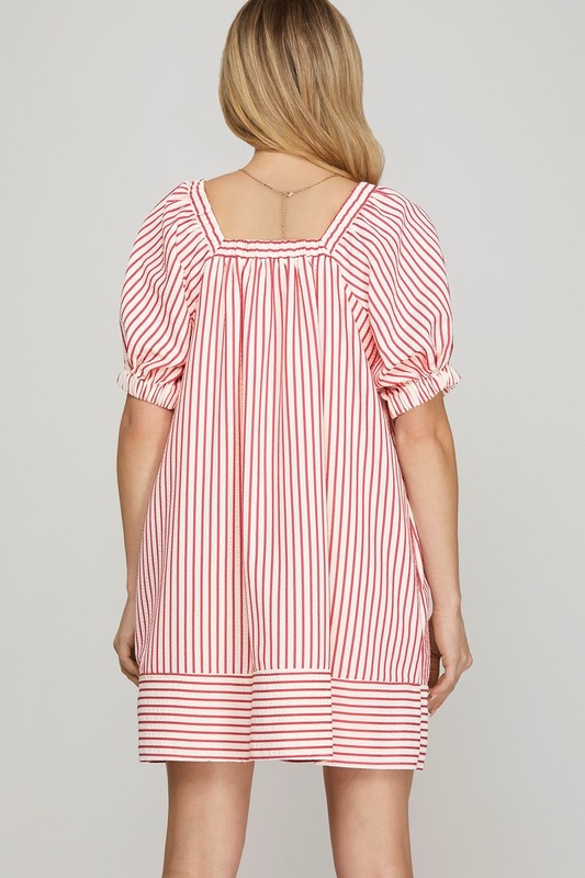 Mini Bow Dress-Dress-She+Sky-Red-Small-Inspired Wings Fashion