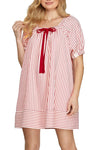 Mini Bow Dress-Dress-She+Sky-Red-Small-Inspired Wings Fashion