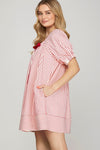 Mini Bow Dress-Dress-She+Sky-Red-Small-Inspired Wings Fashion