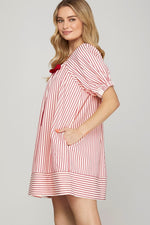 Mini Bow Dress-Dress-She+Sky-Red-Small-Inspired Wings Fashion