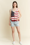 USA Fringe Tank Top-Shirts & Tops-Jade by Jane-Cream-Small-Inspired Wings Fashion