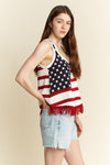 USA Fringe Tank Top-Shirts & Tops-Jade by Jane-Cream-Small-Inspired Wings Fashion