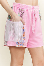 Boho Flower Print Shorts-Shorts-J Her-Bubble Gum-Small-Inspired Wings Fashion