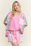 Boho Flower Print Shorts-Shorts-J Her-Bubble Gum-Small-Inspired Wings Fashion