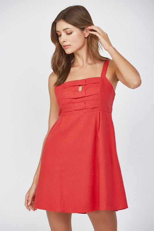 Front Bow Dress-Dress-Fate by LFD-Red-Small-Inspired Wings Fashion
