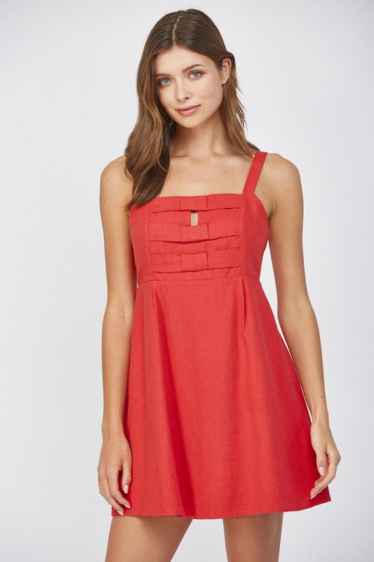 Front Bow Dress-Dress-Fate by LFD-Red-Small-Inspired Wings Fashion