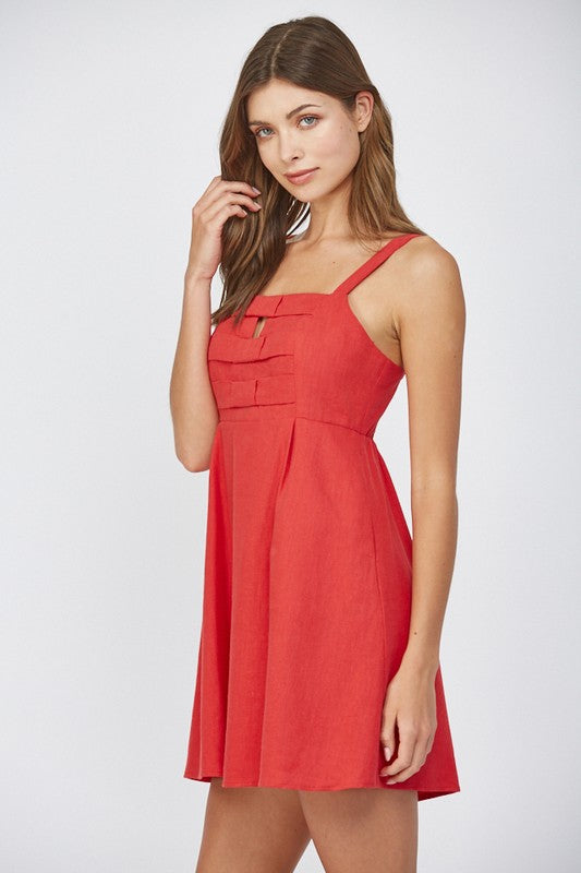 Front Bow Dress-Dress-Fate by LFD-Red-Small-Inspired Wings Fashion